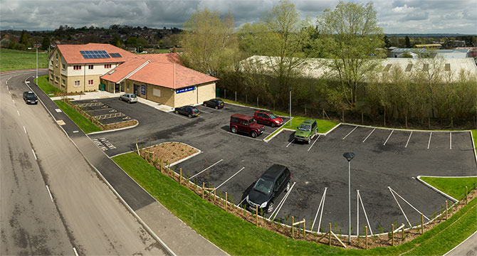 Elevated Mast Photography at Wincanton Medical Practice
